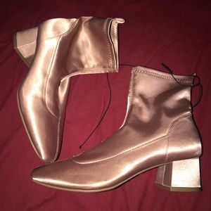 Rose gold booties